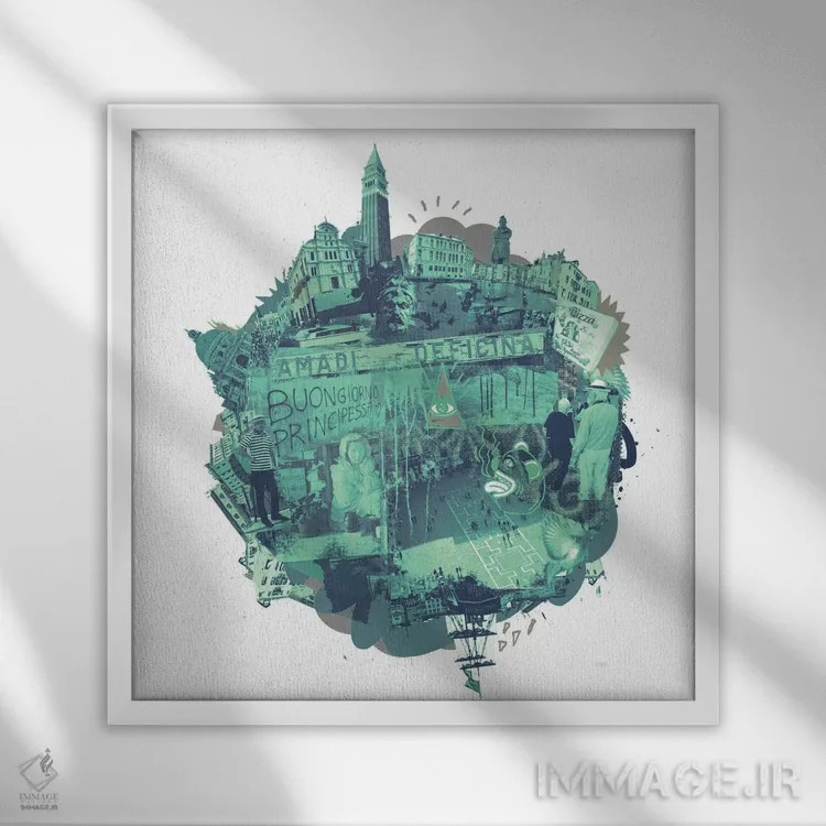 تابلو ونیز (شهر ایتالیا) اثر نیک کوکوزا - نمای قابدار سفید