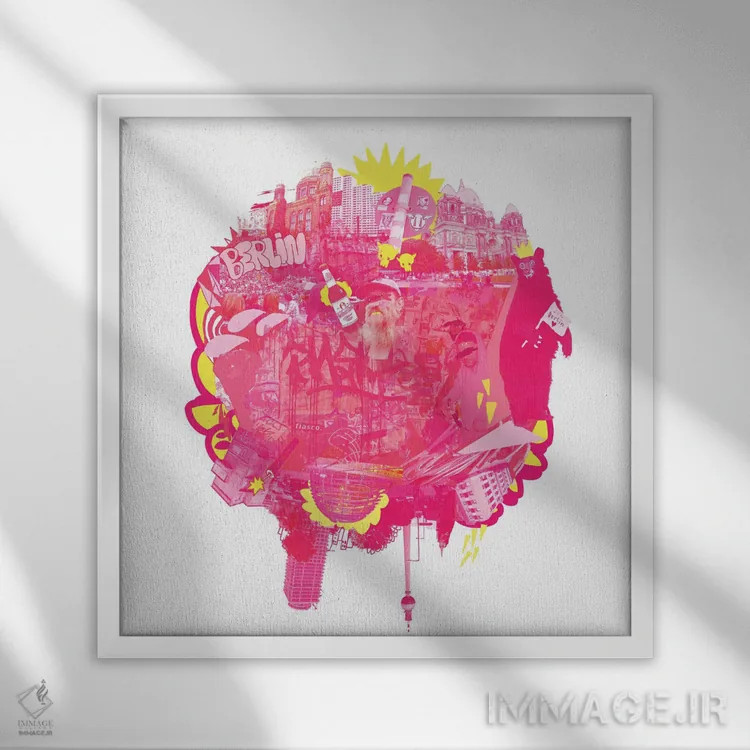 تابلو برلین (شهر آلمان) اثر نیک کوکوزا - نمای قابدار سفید