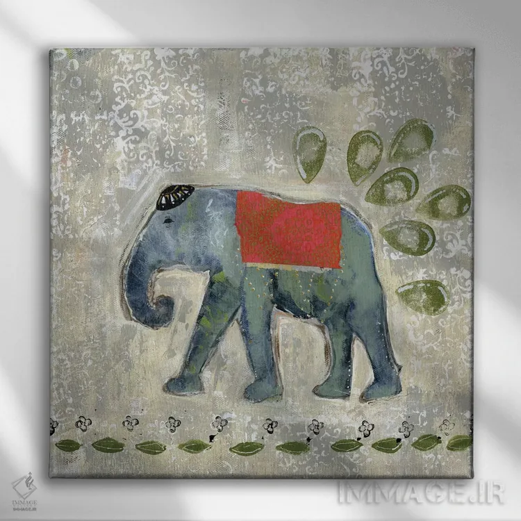 تابلو فیل جهانی ۴ اثر تارا دااوتتیلا - نمای روبهرو روی دیوار