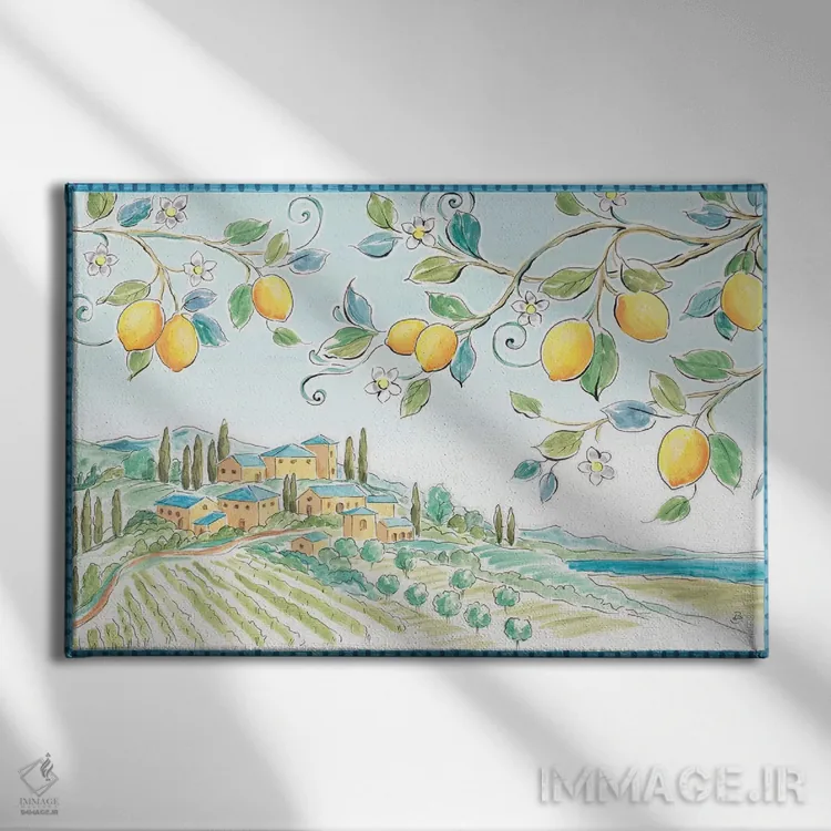 تابلو نسیم مدیترانهای ۱ اثر دافنه بریسونِه - نمای روبهرو روی دیوار