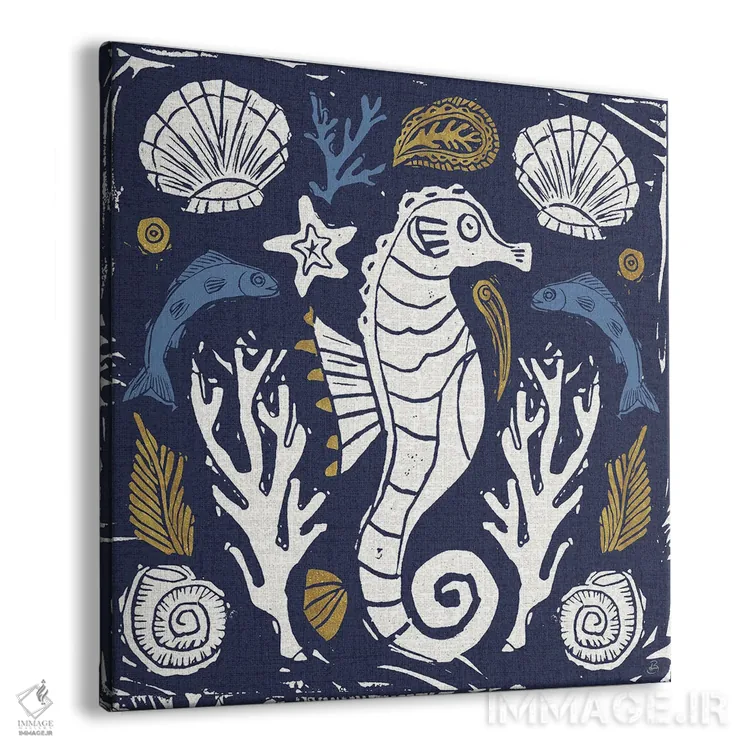 تابلو دریای ابتدایی ۶ (تاریک) اثر دافنه بریسونِه - نمای پرسپکتیو محصول
