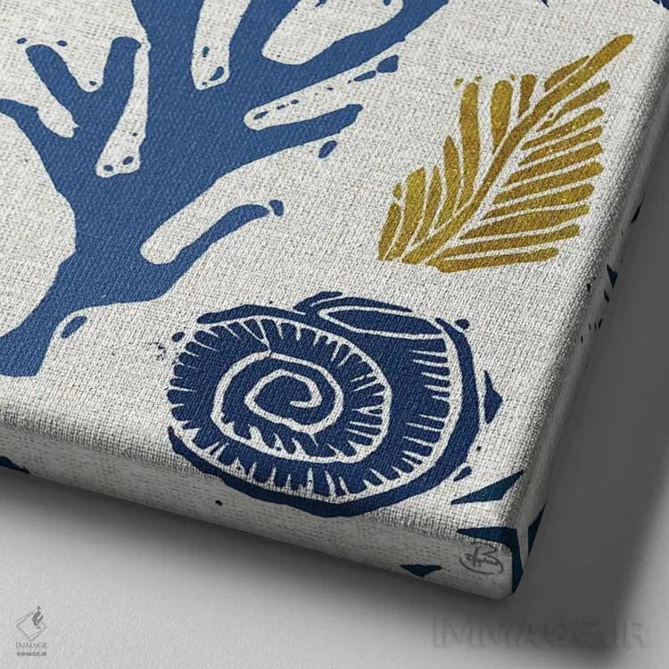 تابلو دریای ابتدایی ۶ اثر دافنه بریسونِه - نمای نزدیک بافت بوم