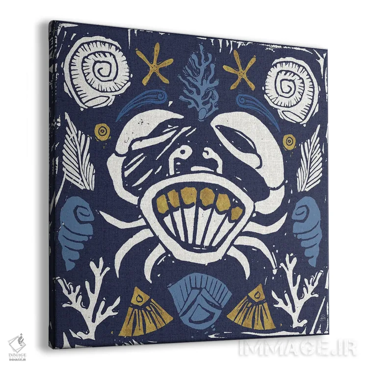 تابلو دریای ابتدایی ۷ (تاریک) اثر دافنه بریسونِه - نمای پرسپکتیو محصول