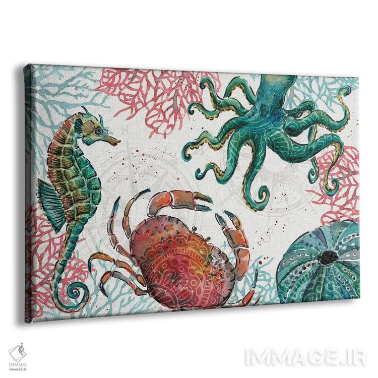 تابلو یافتههای اقیانوسی ۱ اثر دافنه بریسونِه - نمای پرسپکتیو محصول