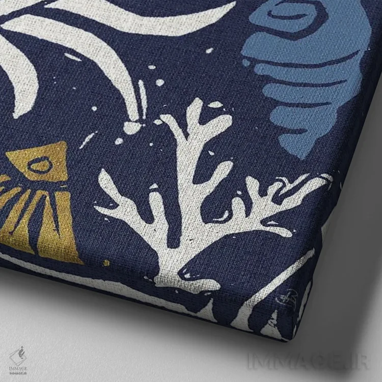 تابلو دریای ابتدایی ۷ (تاریک) اثر دافنه بریسونِه - نمای نزدیک بافت بوم