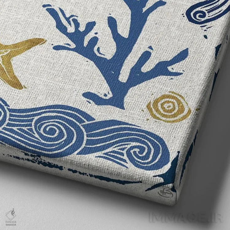 تابلو دریای ابتدایی ۸ اثر دافنه بریسونِه - نمای نزدیک بافت بوم