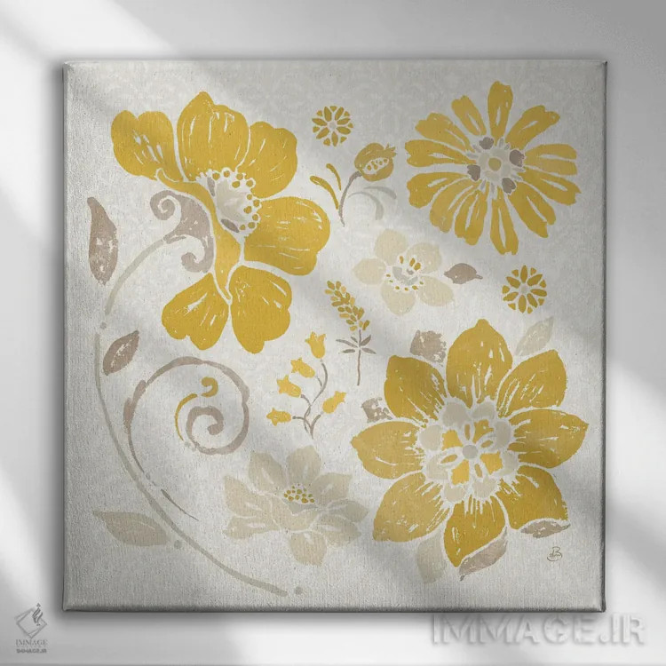 تابلو برداشتهای زرد اسپانیایی ۳ اثر دافنه بریسونِه - نمای روبهرو روی دیوار