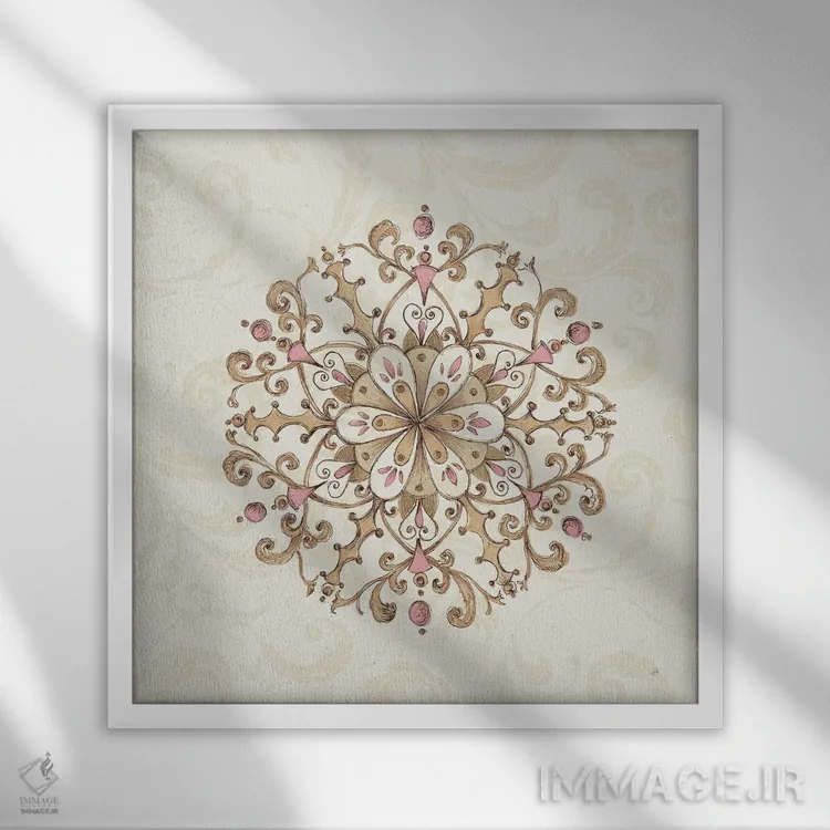 تابلو دانهبرف فصلی شیک ۳ اثر دافنه بریسونِه - نمای قابدار سفید