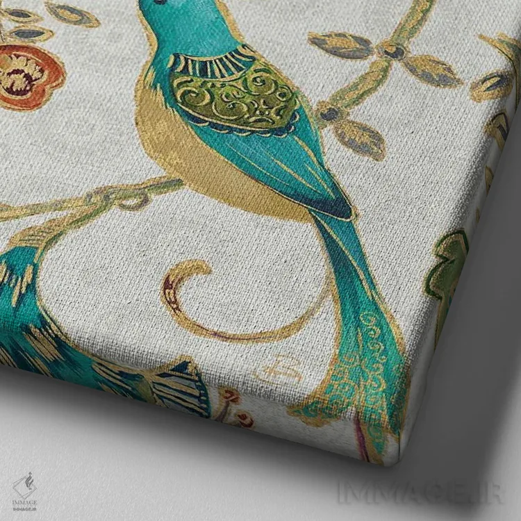 تابلو بالهای بوهمی ۴A اثر دافنه بریسونِه - نمای نزدیک بافت بوم