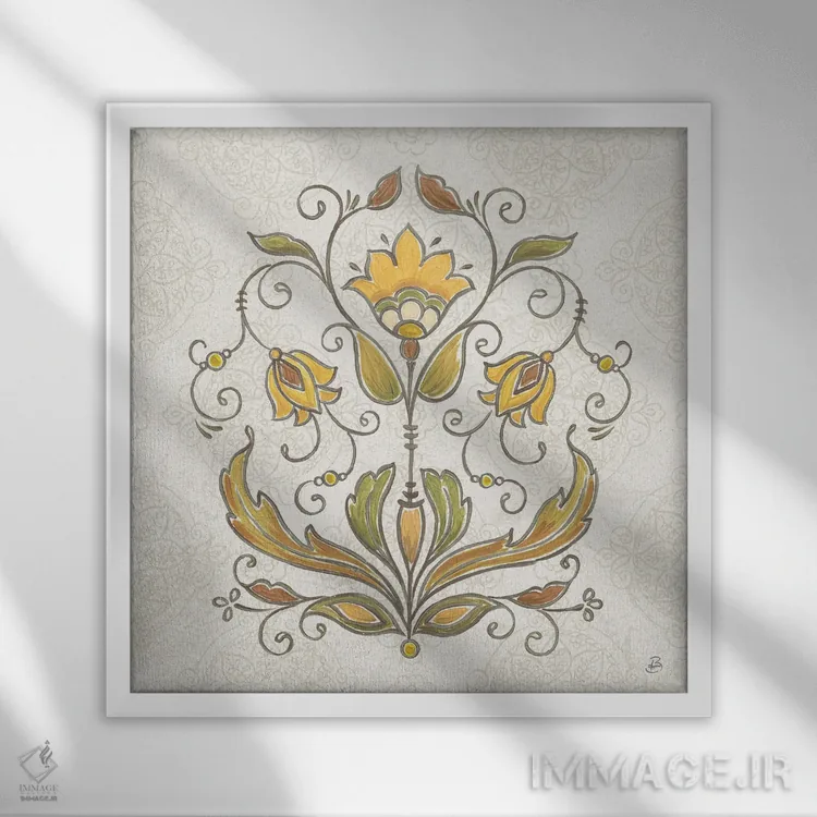 تابلو سبک مدیترانهای ۶ اثر دافنه بریسونِه - نمای قابدار سفید