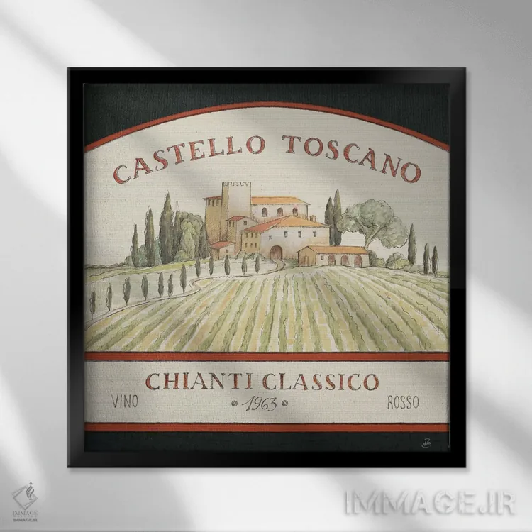 تابلو طعم توسکانی ۴ اثر دافنه بریسونِه - نمای قابدار مشکی