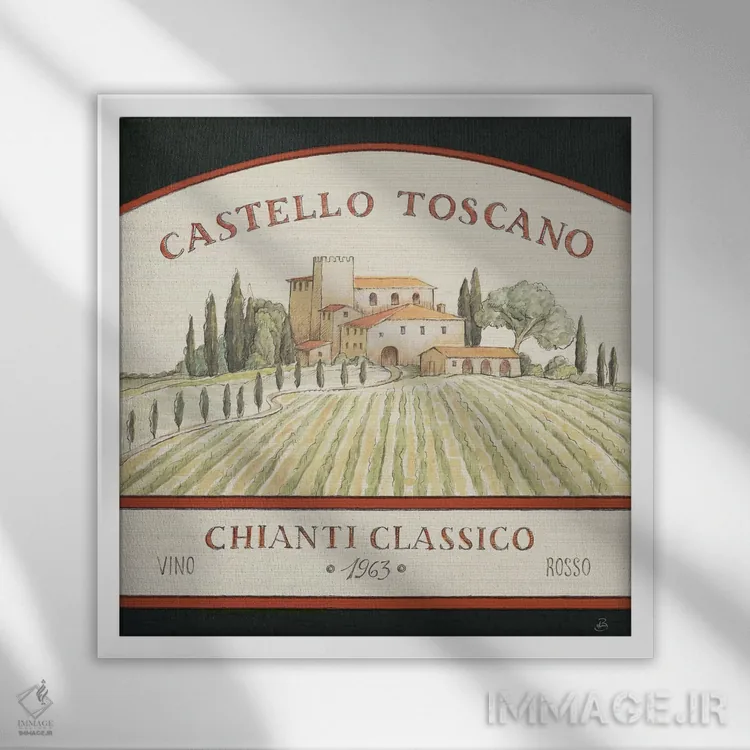 تابلو طعم توسکانی ۴ اثر دافنه بریسونِه - نمای قابدار سفید