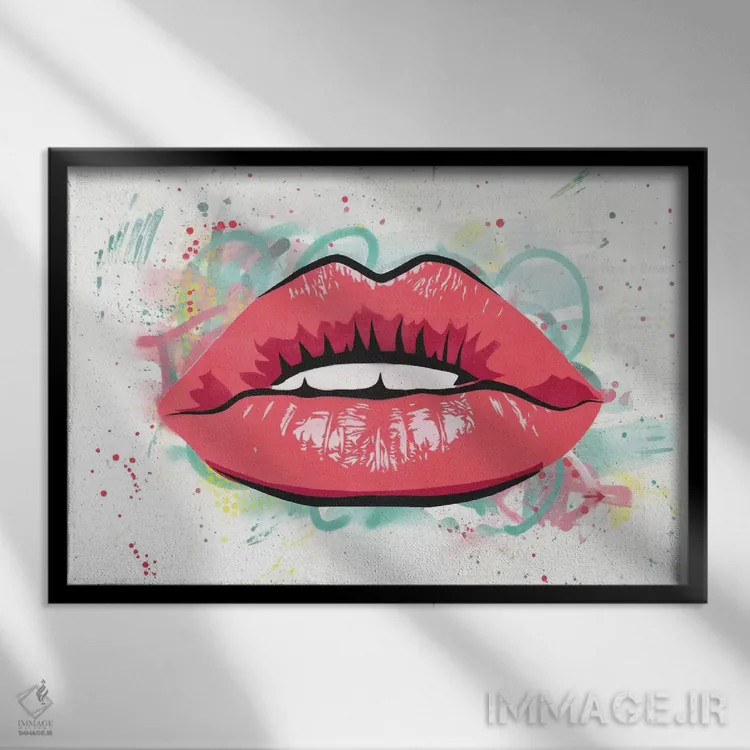 تابلو بوسه اثر دکوتا باور - نمای قابدار مشکی