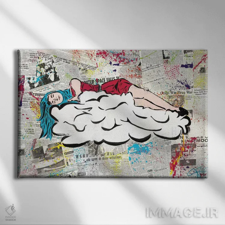 تابلو آرامش ذهن اثر دکوتا باور - نمای روبهرو روی دیوار