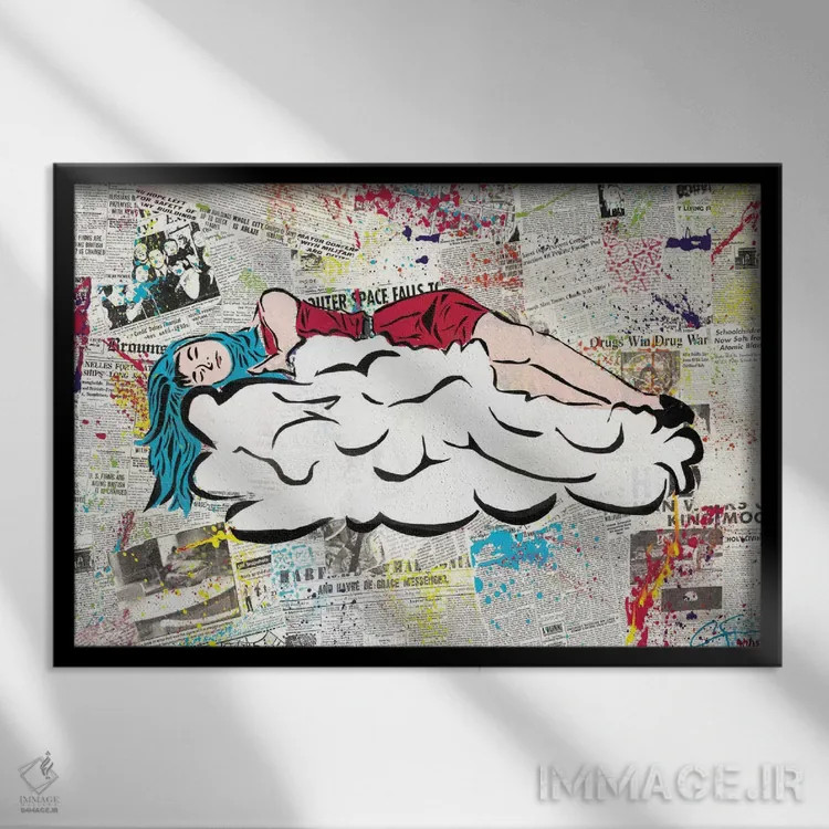 تابلو آرامش ذهن اثر دکوتا باور - نمای قابدار مشکی