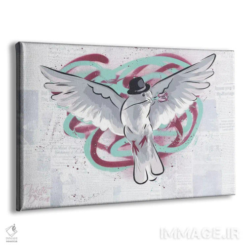 تابلو آقای کبوتر اثر دکوتا باور - نمای پرسپکتیو محصول