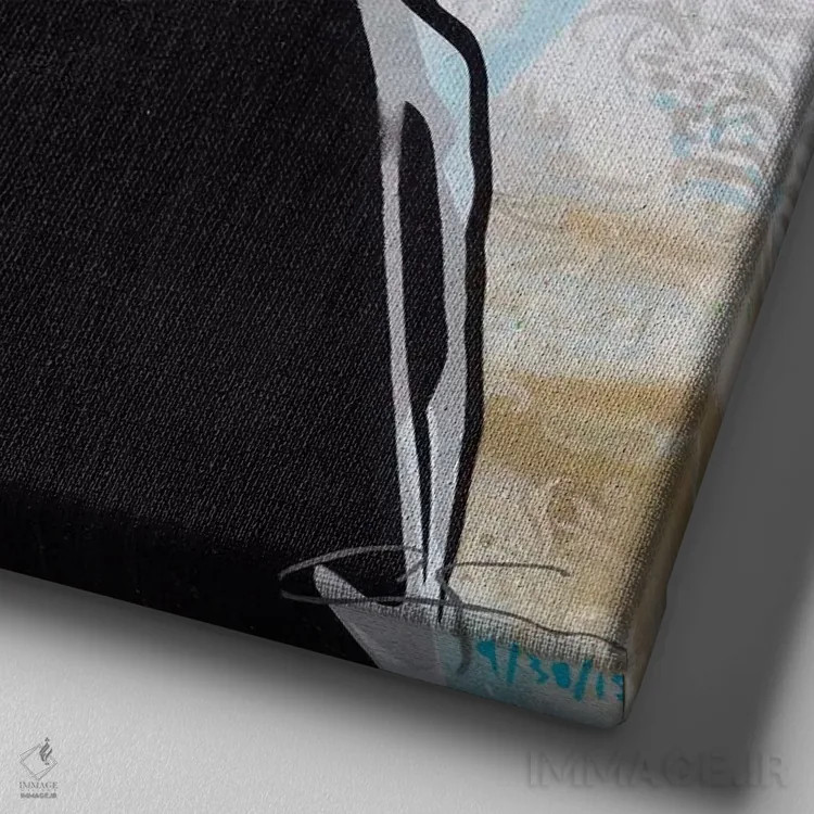 تابلو ادامه بده / عبور کن اثر دکوتا باور - نمای نزدیک بافت بوم