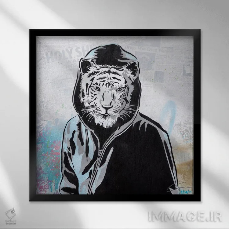 تابلو ادامه بده / عبور کن اثر دکوتا باور - نمای قابدار مشکی