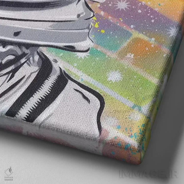 تابلو آسترو مونرو (نام خاص) اثر دکوتا باور - نمای نزدیک بافت بوم