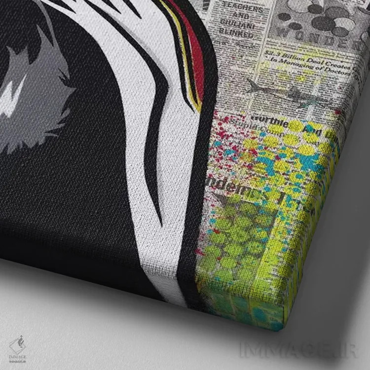 تابلو پادشاه خیابانها اثر دکوتا باور - نمای نزدیک بافت بوم