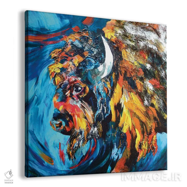 تابلو بوفالو (گاو کوهاندار آمریکایی) اثر لیندزی دال - نمای پرسپکتیو محصول