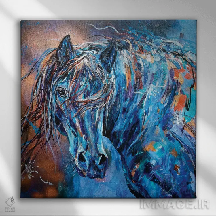 تابلو یک فرد/موجود وحشی اثر لیندزی دال - نمای روبهرو روی دیوار