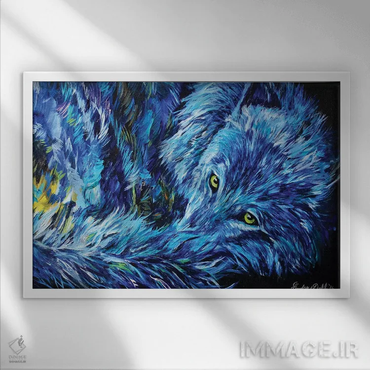 تابلو در حال تماشای تو اثر لیندزی دال - نمای قابدار سفید