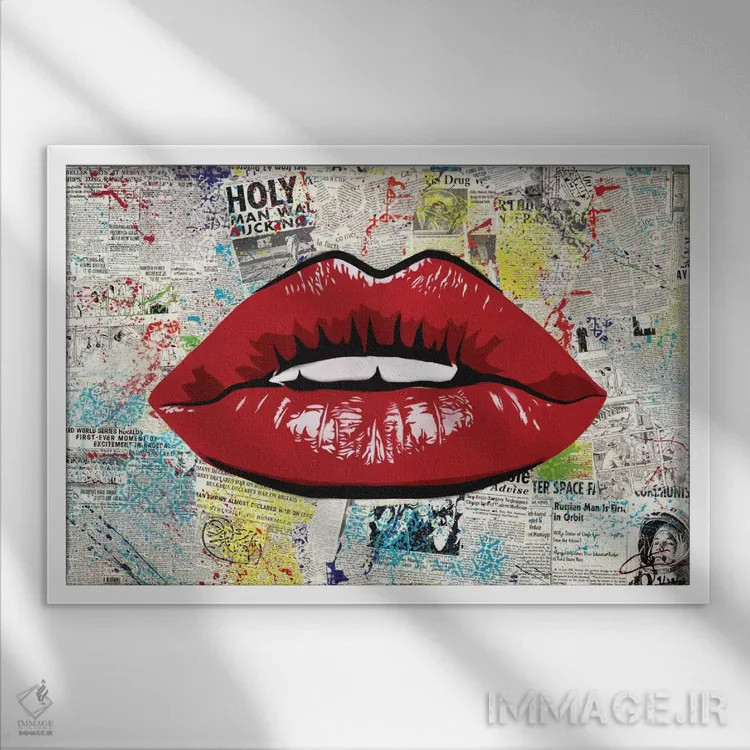 تابلو اولین بوسه اثر دکوتا باور - نمای قابدار سفید