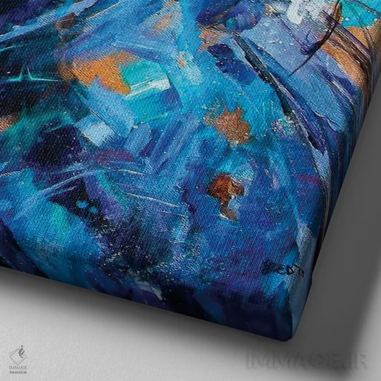 تابلو یک فرد/موجود وحشی اثر لیندزی دال - نمای نزدیک بافت بوم