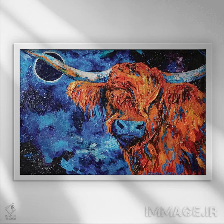 تابلو کسوف کامل بلندیها / کوهستان اثر لیندزی دال - نمای قابدار سفید