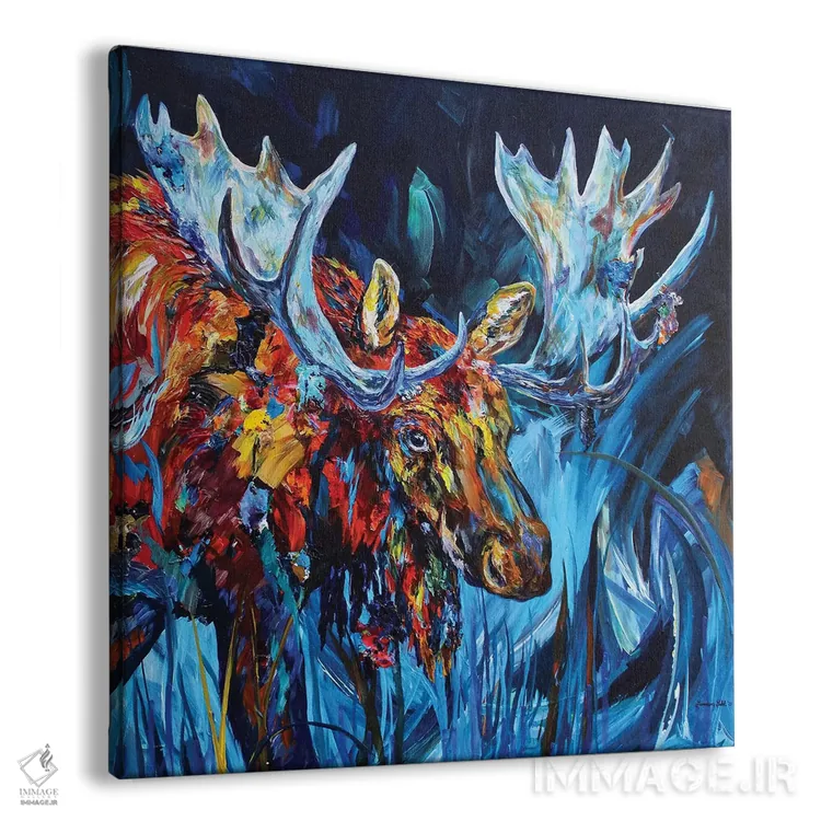 تابلو گاومیش نر / گاو نر اثر لیندزی دال - نمای پرسپکتیو محصول