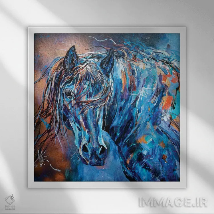 تابلو یک فرد/موجود وحشی اثر لیندزی دال - نمای قابدار سفید