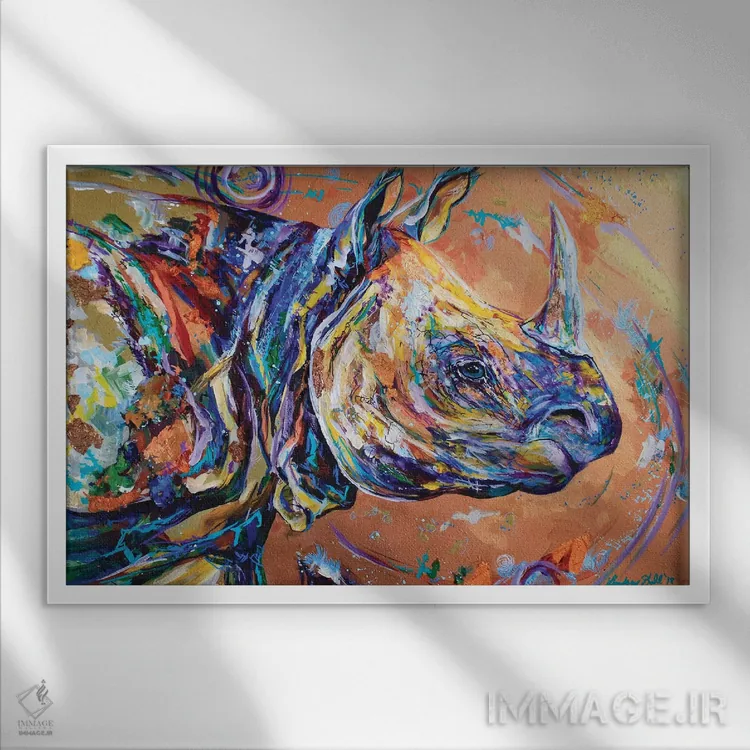 تابلو چینوچروک در زمان (نام داستان یا فیلم علمیتخیلی) اثر لیندزی دال - نمای قابدار سفید