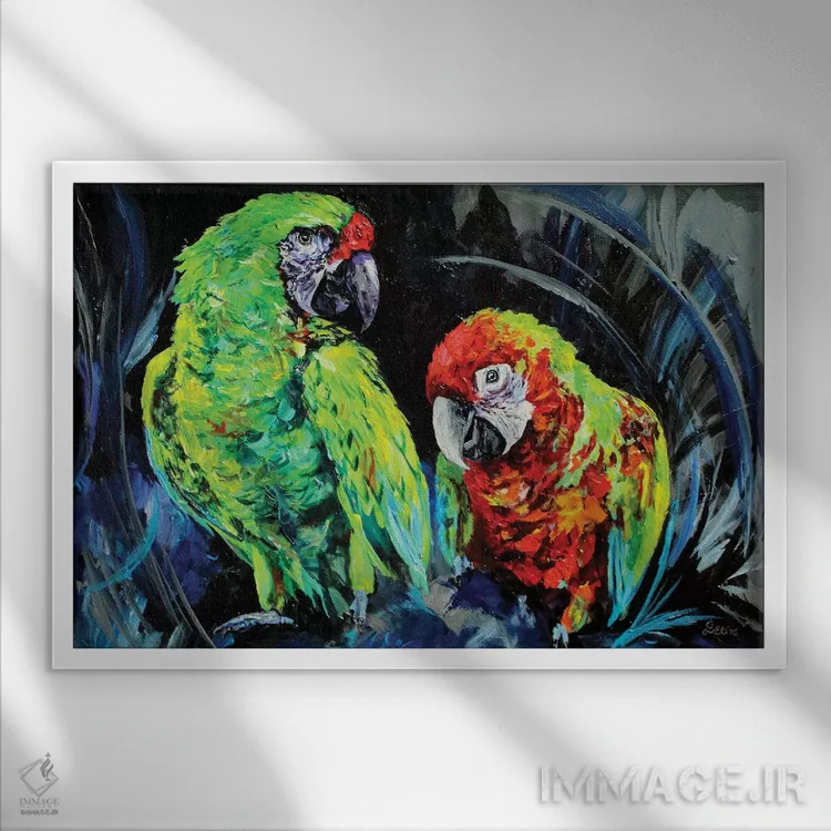 تابلو قار قار اثر لیندزی دال - نمای قابدار سفید