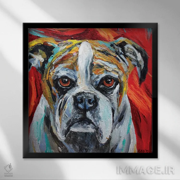 تابلو وینستون (نام خاص) اثر لیندزی دال - نمای قابدار مشکی