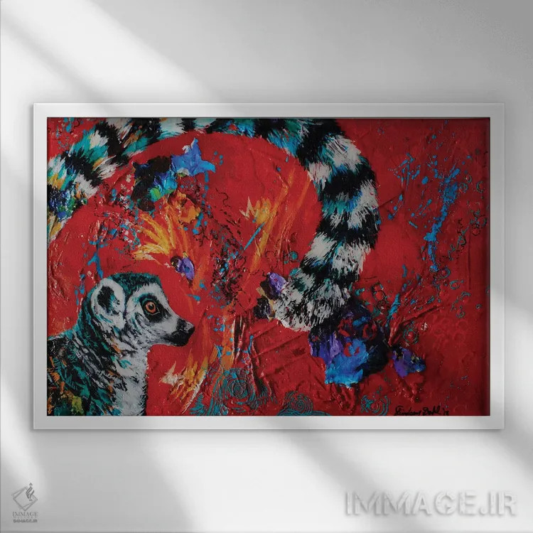 تابلو داستان دم دراز برای تعریف کردن (اصطلاح: داستان عجیب) اثر لیندزی دال - نمای قابدار سفید