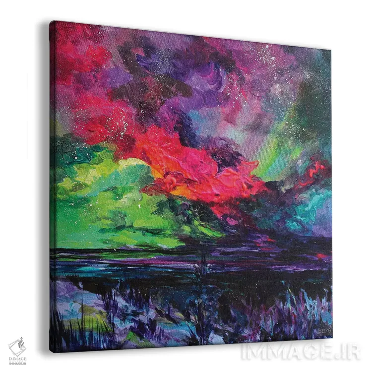 تابلو آسمان کیهانی اثر لیندزی دال - نمای پرسپکتیو محصول