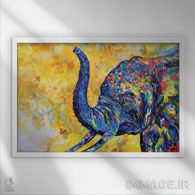 تابلو فنفتی (نوعی تزیین رنگی کیک) اثر لیندزی دال - نمای قابدار سفید