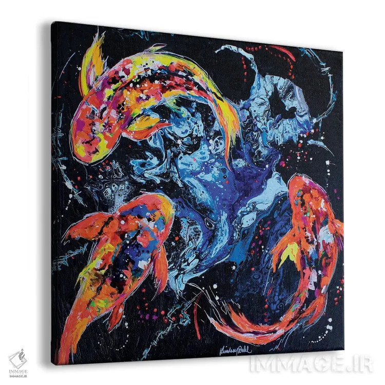 تابلو کوی کیهانی (ماهی تزئینی) اثر لیندزی دال - نمای پرسپکتیو محصول