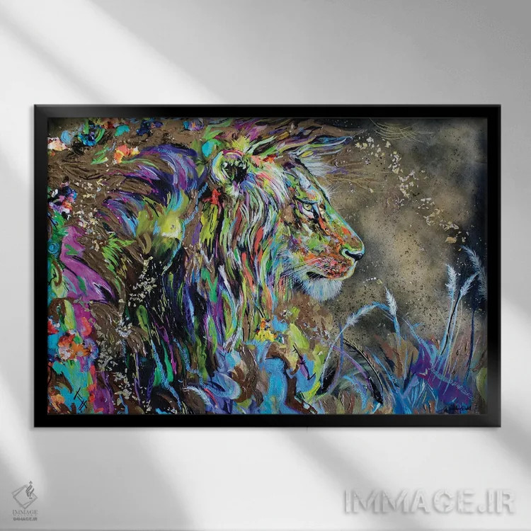 تابلو رامنشده اثر لیندزی دال - نمای قابدار مشکی