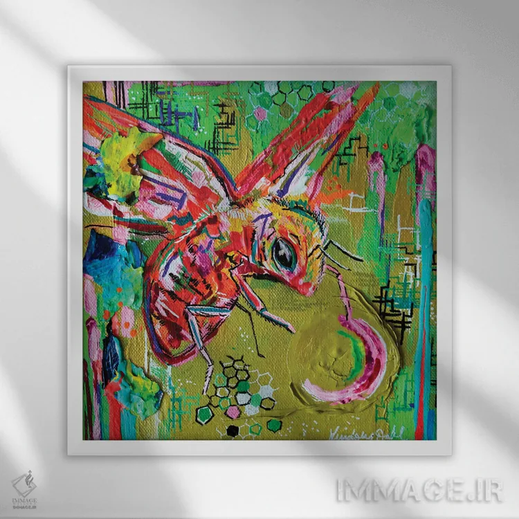 تابلو بوز II اثر لیندزی دال - نمای قابدار سفید