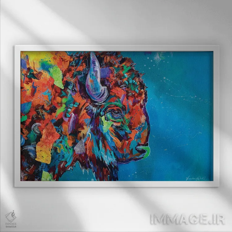 تابلو خیره شدن I اثر لیندزی دال - نمای قابدار سفید