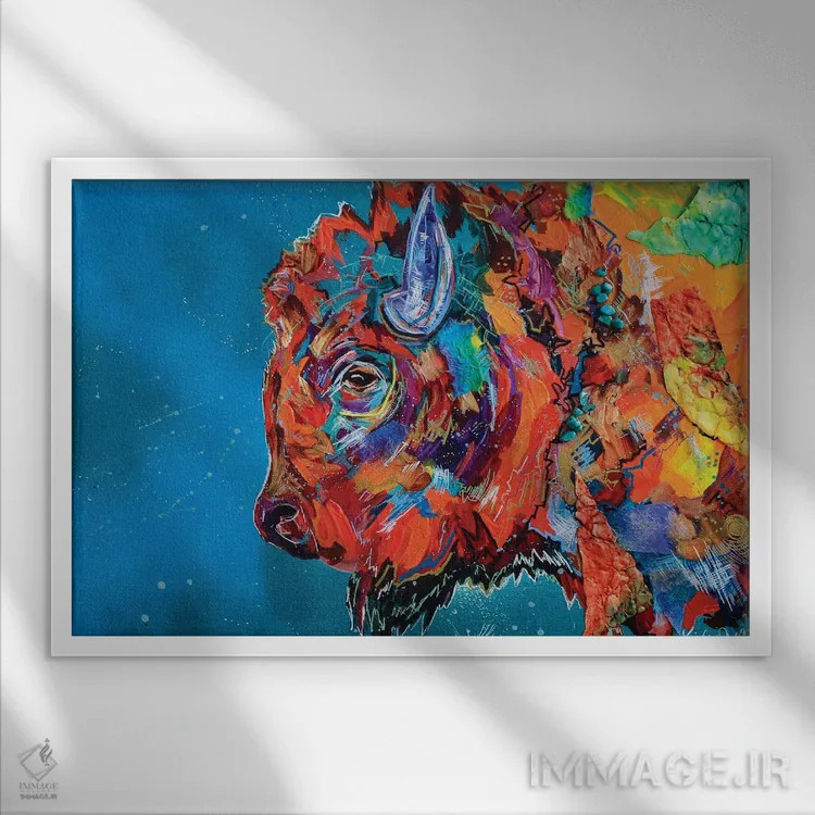 تابلو خیره شدن II اثر لیندزی دال - نمای قابدار سفید