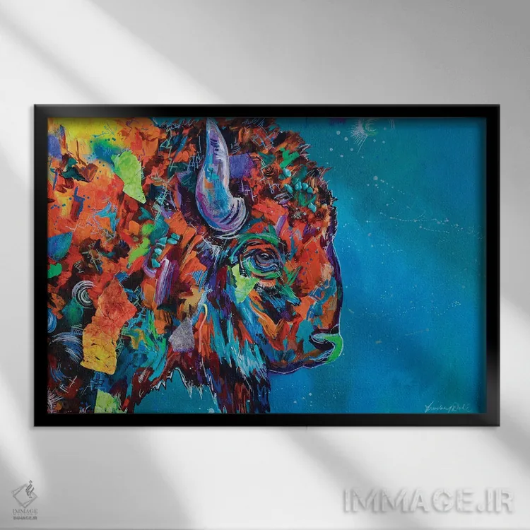 تابلو خیره شدن I اثر لیندزی دال - نمای قابدار مشکی