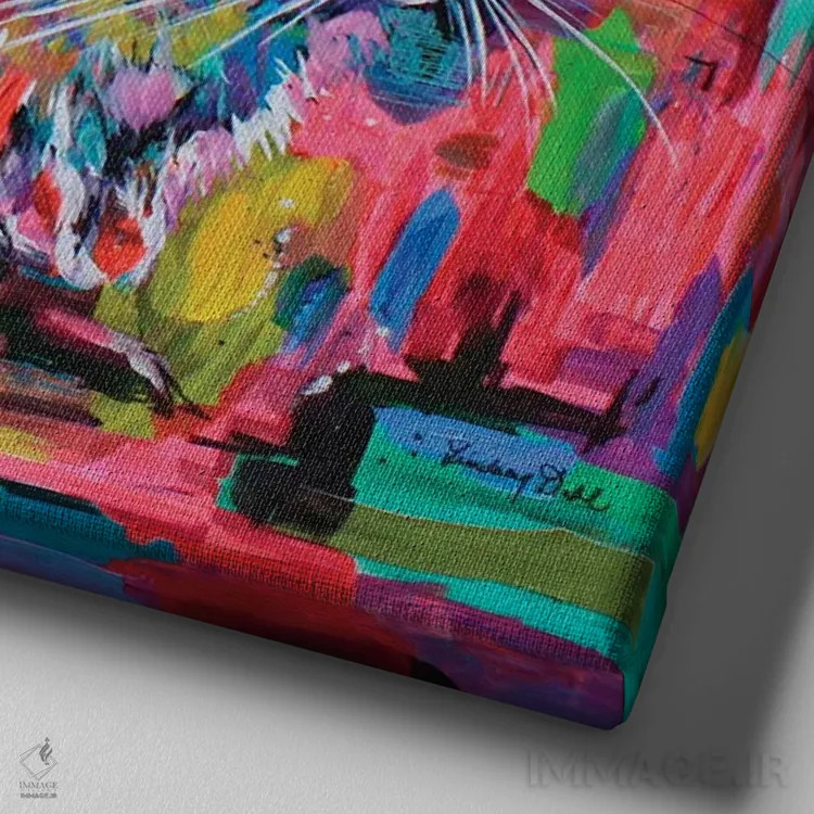 تابلو فوفو (نام خاص) اثر لیندزی دال - نمای نزدیک بافت بوم