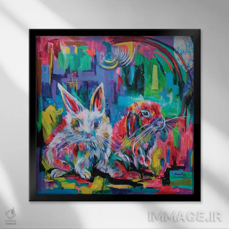 تابلو فوفو (نام خاص) اثر لیندزی دال - نمای قابدار مشکی