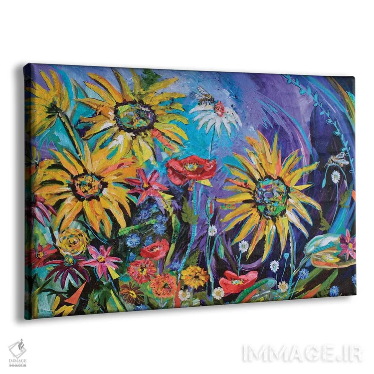 تابلو دسته گل تابستانی اثر لیندزی دال - نمای پرسپکتیو محصول