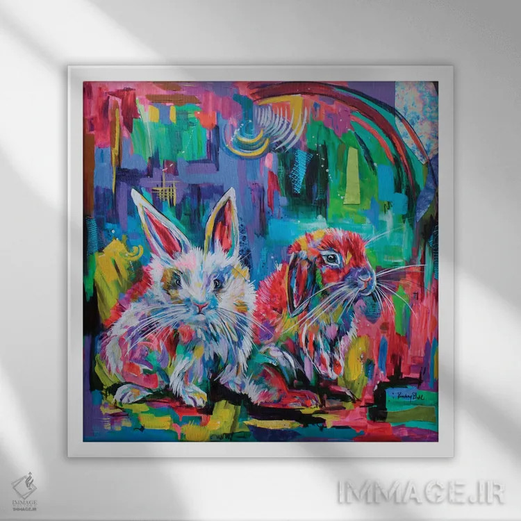 تابلو فوفو (نام خاص) اثر لیندزی دال - نمای قابدار سفید