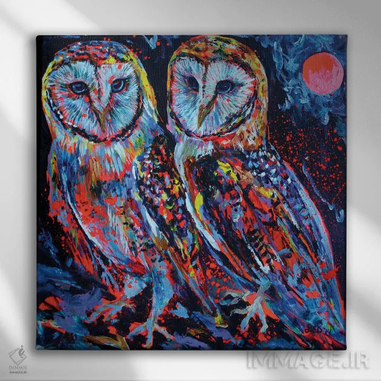 تابلو آتش درون اثر لیندزی دال - نمای روبهرو روی دیوار