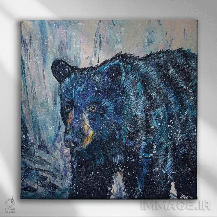 تابلو خرس یخی اثر لیندزی دال - نمای روبهرو روی دیوار